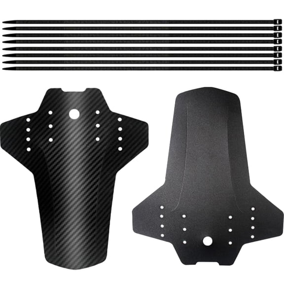 Raindrops Portable Bike Mudguard for Mountain Bikes Practical Cycling Guard Made of Durable Plastic Black Color Fits Most Bikes 1 Set