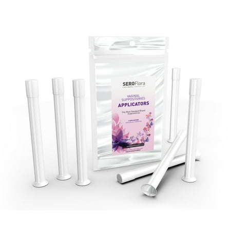 Seroflora Boric Acid Vaginal Suppository Applicators (7-Pack) Individually Wrapped, Fits Most Brand
