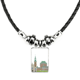 thumbnail image 1 of canadá lugar y los edificios de la ciudad de dibujos animados collar a mano colgante de cuerda de cuero Unbranded M, 1 of 3
