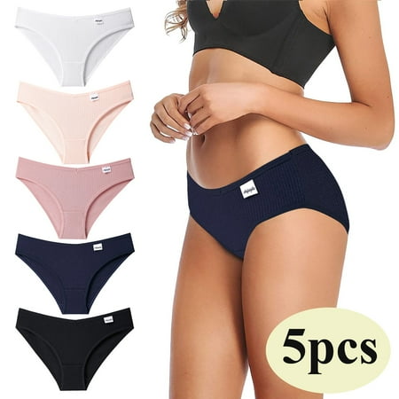 

Medcursor Women 5 Pcs Panties Underwear Bikini Thongs Panties Briefs