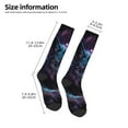 thumbnail image 2 of Disketp Purple Sky Wolf Print Unisex Contrast Color Stockings Lightweight Breathable Ventilation Ankle Contrast Color Stockings, Contrast Color Stockings for Daily, 2 of 6
