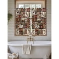 thumbnail image 4 of Country Patch Plaid Living Room Curtains 2 Panel, Brown Farmhouse Retro Bear Deer Cabin Cafe Window Treatment, Farmhouse Bedroom Bathroom Kitchen Curtains Drapes 104"x45", 4 of 6