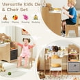 thumbnail image 6 of Gymax Kids Desk & Chair Set w/ Open Shelves Drawer & Fabric Storage Bin, 6 of 10