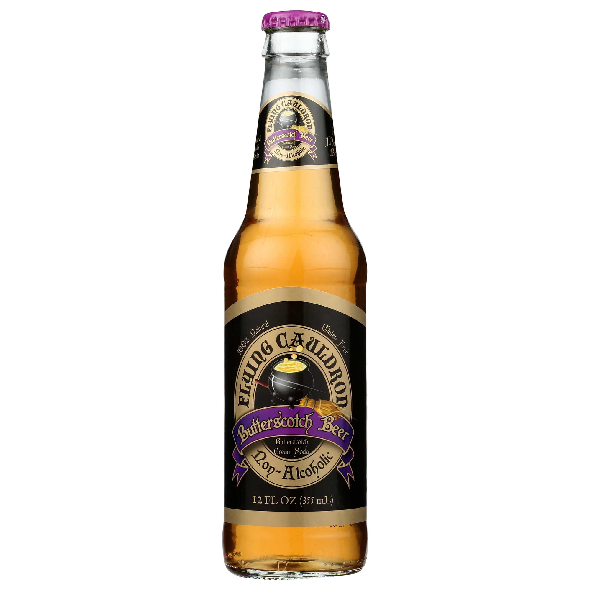 Flying Cauldron Butterscotch Beer Soda 12 ounce -- 24 per case