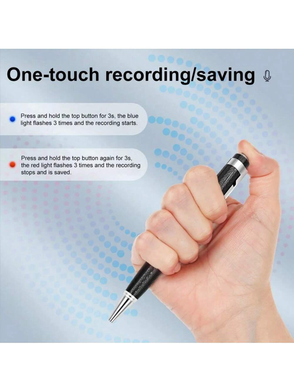 Portable Digital Voice Recorder - Professional Audio Recording Pen with Noise Reduction for Business Meetings, Lectures & Interviews