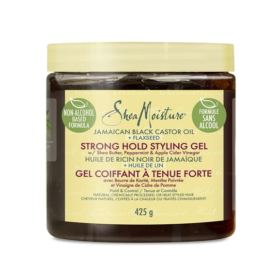 Sheamoisture Styling Strong Hold Styling Gel For Natural, Chemically Processed Or Heat Styled Hair Jamaican Black Castor Oil And Flaxseed Paraben-Free Anti-Frizz Hair Gel 15 Oz