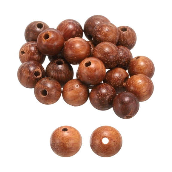 Uxcell 100pcs Natural Wooden Beads 6mm Rosewood Round Polished Loose Bead Smooth Spacer Balls Beading for Jewelry Making Bracelets Necklace Earrings Craft DIY