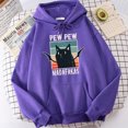 thumbnail image 1 of Pew Pew Madafaks lindo divertido impreso sudadera hombres otoño cuello redondo con capucha moda sudaderas con capucha de gran tamaño moda Casual chándal, 1 of 3