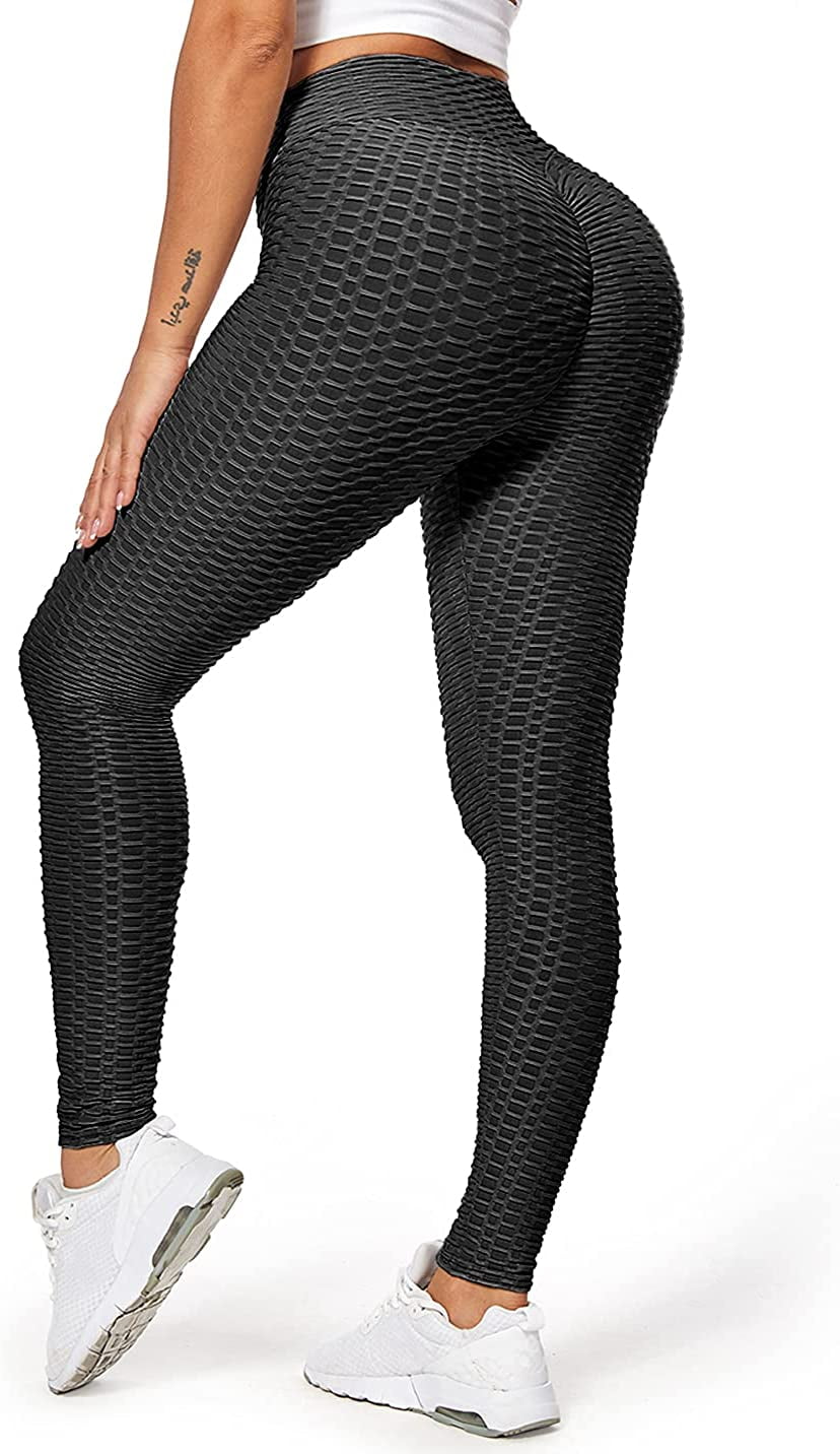 TRENDOUX Yoga Pants for Women Leggings with Pocket Butt Lifting High Waisted Transparent Moisture Wicking TIK Tok Tight 