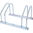 thumbnail image 2 of Heavy-Duty 2-Bike Floor Parking Rack Stand for Indoor/Outdoor Use, Stable Bike Organizer for Garage and Outdoor Use, Silver, 2 of 8