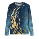 thumbnail image 4 of Pntutb Mujeres 3/4 Mangas Casual Camisas Pullover Túnica Suelta tops Estampado O-Cuello Blusa Pntutb Pntutb-5364, 4 of 5