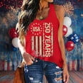 thumbnail image 2 of XIYON Tank Tops For Women Independence Day 250 Years Sleeveless Tank Top For Everyday Wear Comfortable Stretchy Basic With Fashion Design Trendy Going Out Tops, 2 of 5
