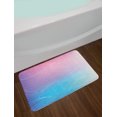 thumbnail image 2 of Abstract Bath Mat, Nebula Sky Inspired Ombre Effect Pattern Waves and Spots, Plush Bathroom Decor Mat with Non Slip Backing, 29.5" X 17.5", Pale Pink Pale Blue, by Ambesonne, 2 of 2