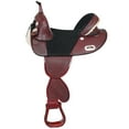 thumbnail image 2 of HILASON Western Horse Trail Barrel Racing American Leather Saddle | Treeless for Horses, 2 of 3