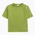 thumbnail image 5 of TOWED22 Baby Boy Summer Clothes Toddler Infant Outfit Short Sleeve Letter T Shirt Tops and Stretch Shorts Clothing Set(Light Green,12-13 Y), 5 of 8