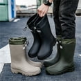 thumbnail image 4 of LIJCC Mens Rain Boots Stylish Mid-Tube Water Boots Waterproof PVC Rubber Boots Outdoor Mud Boots Comfort Lightweight Mid-Calf Gardening Fishing Shoes, 4 of 9