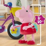 Peppa Pig Ready, Pedal, Go Peppa 8-Inch Peppa Pig Figure and Bicycle Playset, Birthday Gifts, Ages 3+