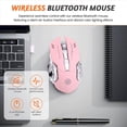 thumbnail image 4 of RatóN InaláMbrico Silencioso Recargable por USB para Juegos, RatóN Recargable con Bluetooth para PC y PortáTil, Color Rosa, 4 of 5
