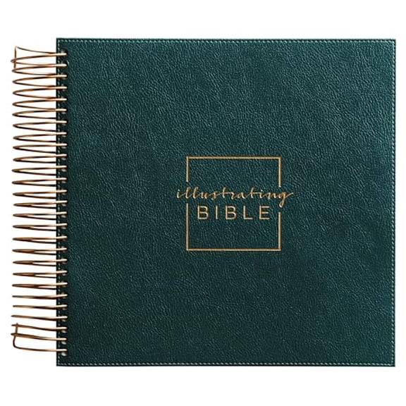 Pre-Owned Illustrating Bible CSB - Spiral Bound Bible Journal, Green (Hardcover) by Dayspring