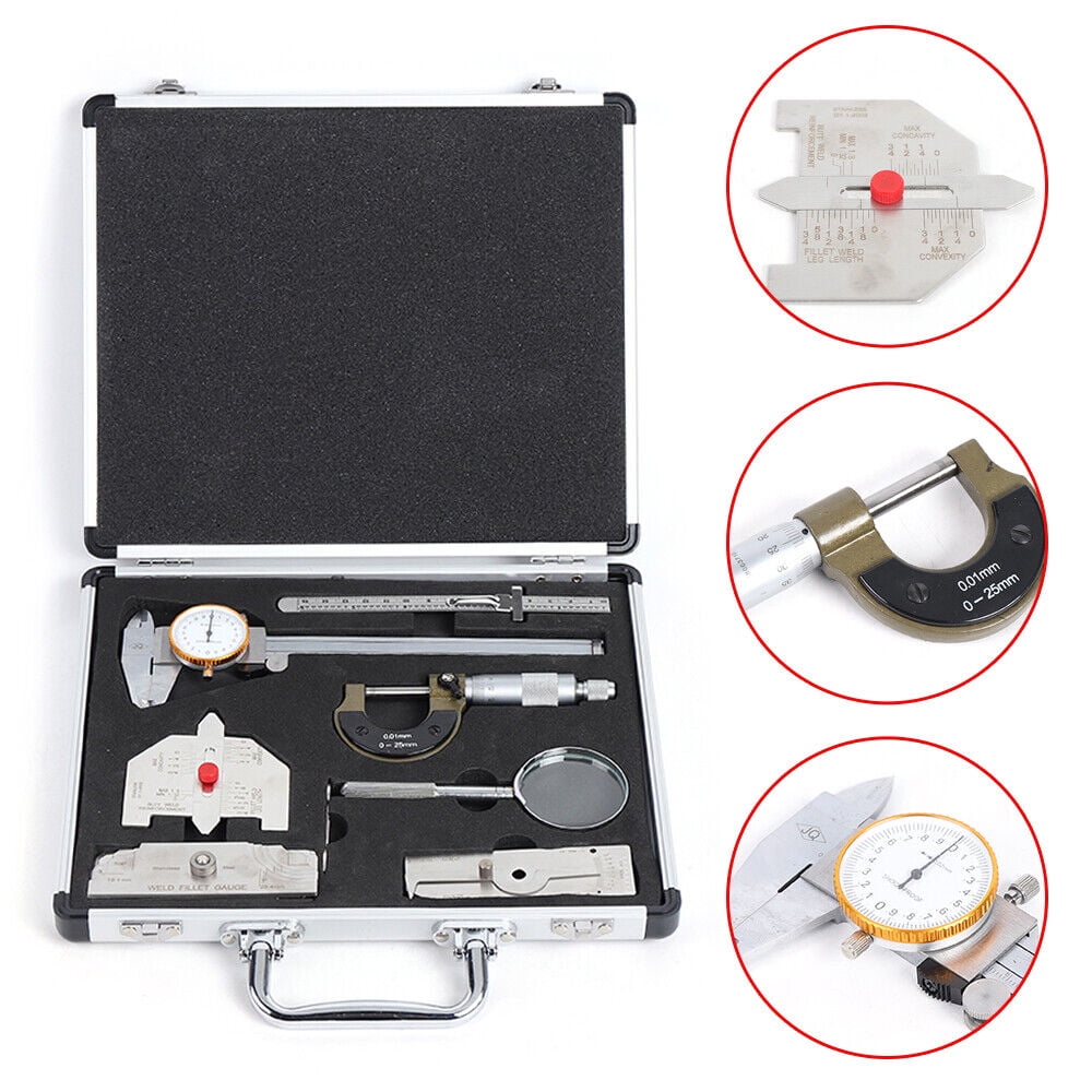 Welding Gauge Tool Kit Gage Inspection Ruler Box In INCH Measuring Welding Gauge Inspection Kit