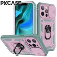 thumbnail image 1 of PKCASE Push Window Phone Case For iPhone 16 15 14 Pro Max 360 Degree Rotate Stand Shockproof Cover For iPhone 13 14 15 Plus tzw, 1 of 7