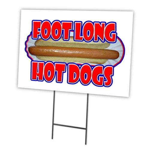 SignMission C-2436 Footlong Hotdogs 24 x 36 in. Footlong Hotdogs Yard Sign & Stake