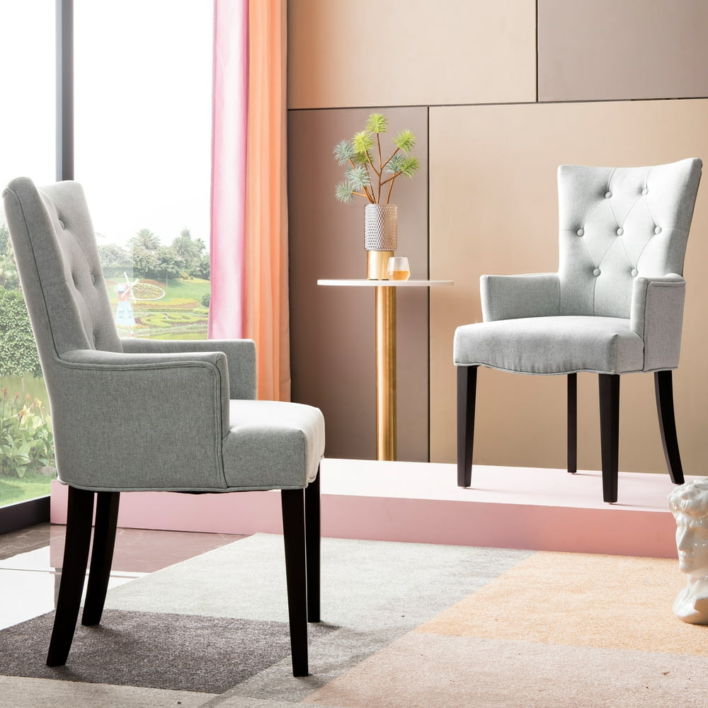 OVIOS Dining Chairs,Upholstered Accent Chair Set of 2,high Back Kitchen ...