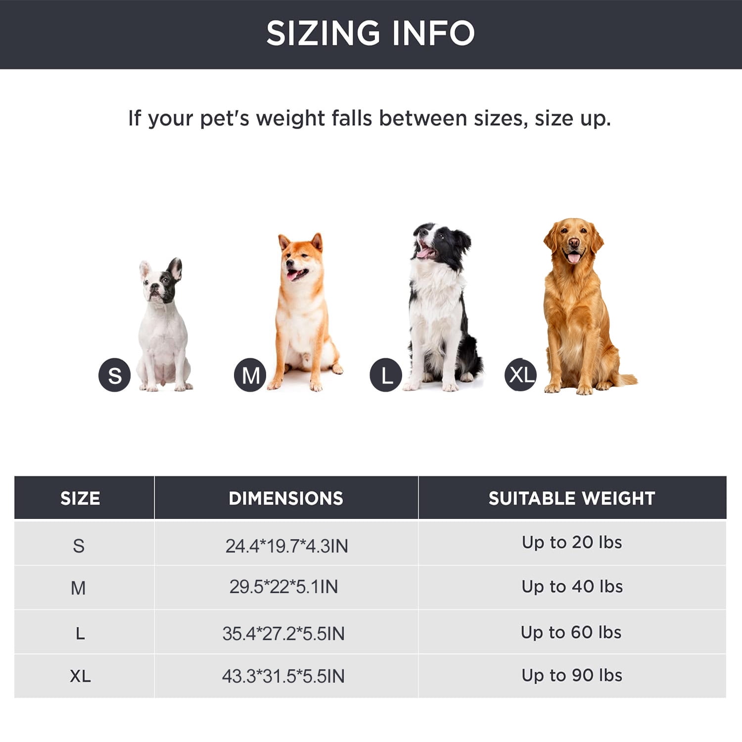 SANMADROLA Cute Dog Beds for Large Sized Dog, Washable Large Dog Beds, Rectangle Pet Beds for Big Dogs, Furry Bolster Soft Warming Calming Pet Bed with Non-Slip Bottom, 35.4"x27.2"x5.5",Dark Grey