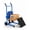 Blue, variant on Hydraulic Winch Stacker 440 lb Capacity Material Lift Cart with Forks & Platform for Warehouse