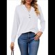 thumbnail image 2 of Camisas de Larga para Mujer, Otoño 2025, Blusas Elegantes Informales Tipo Henley, Blusas Modernas, Camisetas Bonitas, Conjuntos, Ropa. XL, 2 of 10