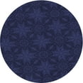 thumbnail image 1 of Ahgly Tapis Rond Lavable en Machine Intérieur Transitionnel Bleu Nuit, 7 Pieds Rond, 1 of 7