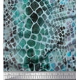 thumbnail image 1 of Soimoi Blue Satin Silk Fabric Giraffe Animal Skin Decor Fabric Printed BTY 42 Inch Wide, 1 of 3