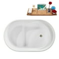 thumbnail image 6 of 47" Streamline B-284-66-BNK Soaking Freestanding Tub and Tray With Internal Drain in Brushed Nickel, 6 of 10
