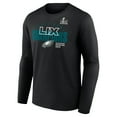 thumbnail image 2 of Men's Fanatics Black Philadelphia Eagles Super Bowl LIX Champions Legacy Iconic Victory Long Sleeve T-Shirt, 2 of 3