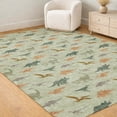 thumbnail image 6 of Addison Rugs Chantille Indoor/Outdoor Transitional Kids Celery Machine Washable Rectangle Rug, 3' x 5', 6 of 8