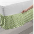 thumbnail image 2 of Geometrical Bed Skirt, Simple Polygonal Pattern with Hexagons and Different Shapes Repetitive, Elastic Bedskirt Dust Ruffle Wrap Around for Bedding Decor, 4 Sizes, Pearl Lime Green, by Ambesonne, 2 of 2