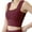 Wine, variant on Sports Bra for Women Yoga Bra for Workout Seamless Workout Top Comfort Fitness Apparel with Stylish Design for Watermelon Red S