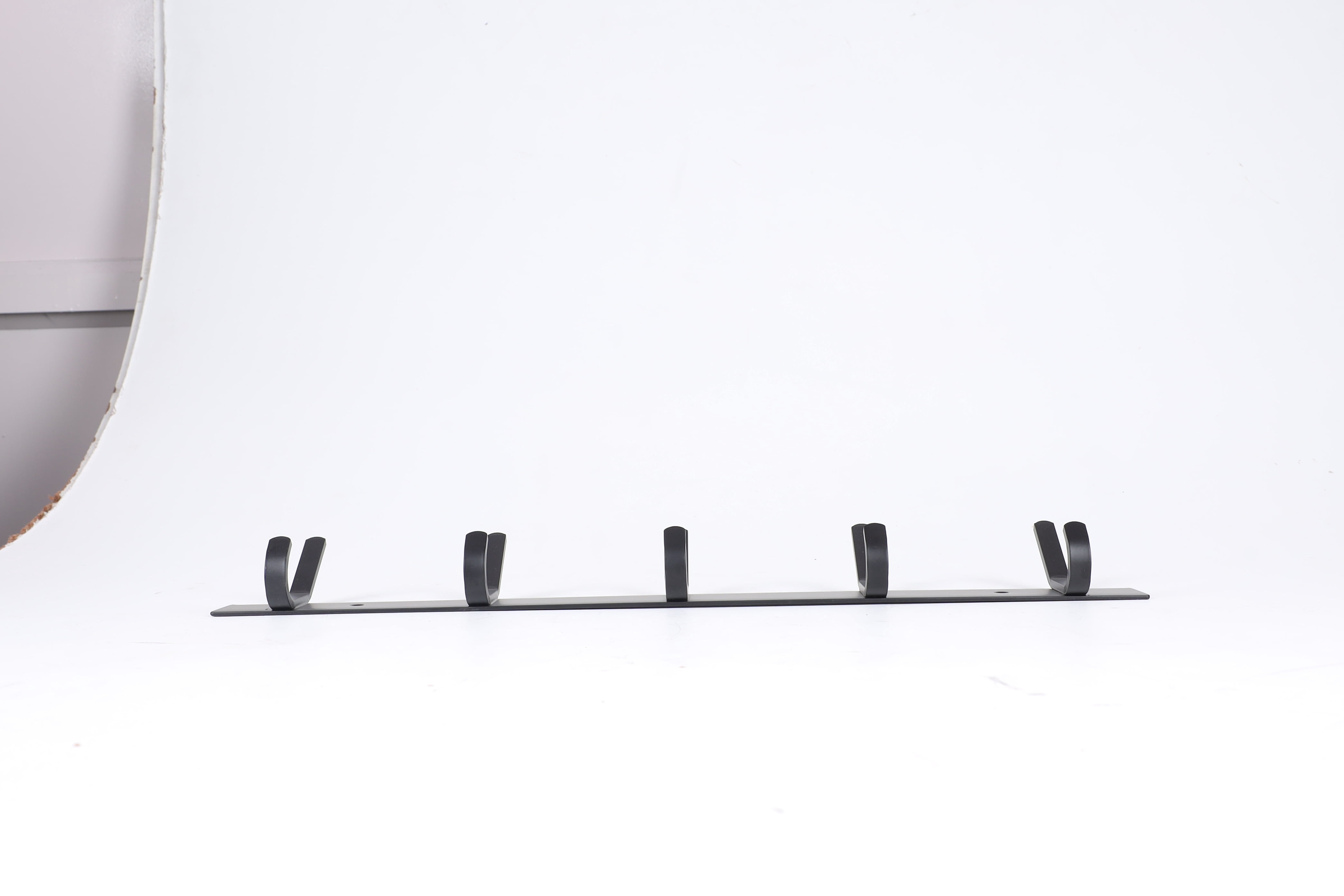Mainstays 15.5" 5 Hook Matte Black Metal Hookboard