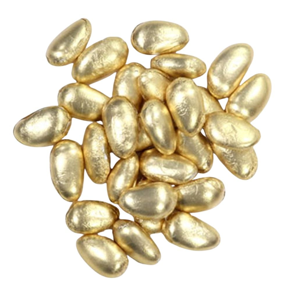 Gold-Coated Sparkling Jordan Almonds 8 oz