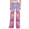thumbnail image 5 of Women's Long Sleep Pants Home Pants Sleep Pants Wide-Leg Pants Design Elastic Fabric Casual Pants XL Beautiful Pink Clouds, 5 of 7
