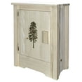 thumbnail image 3 of Homestead Collection Accent Cabinet w/ Laser Engraved Pine Design, Left Hinged, Ready to Finish, 3 of 10