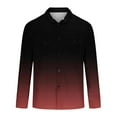 thumbnail image 4 of COSFO Casual Mens Button Down Shirt Long Sleeve Gradient Work Tops Loose with Pocket Collared Men Shirts, 4 of 5