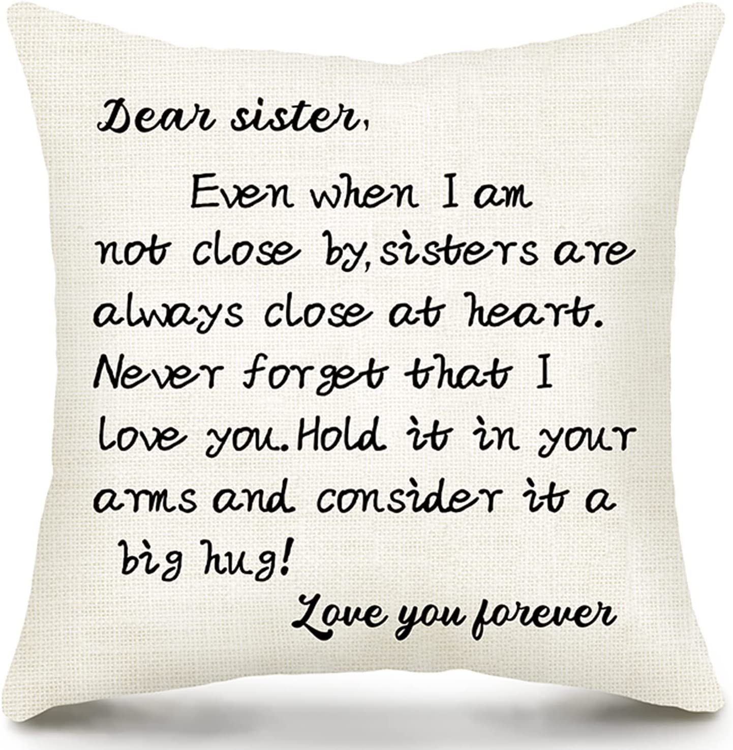 Sisters Gifts from Sister,Sister Pillows from Sister,Presents for
