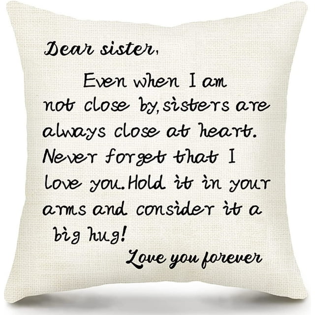 Sisters Gifts from Sister,Sister Pillows from Sister,Presents for