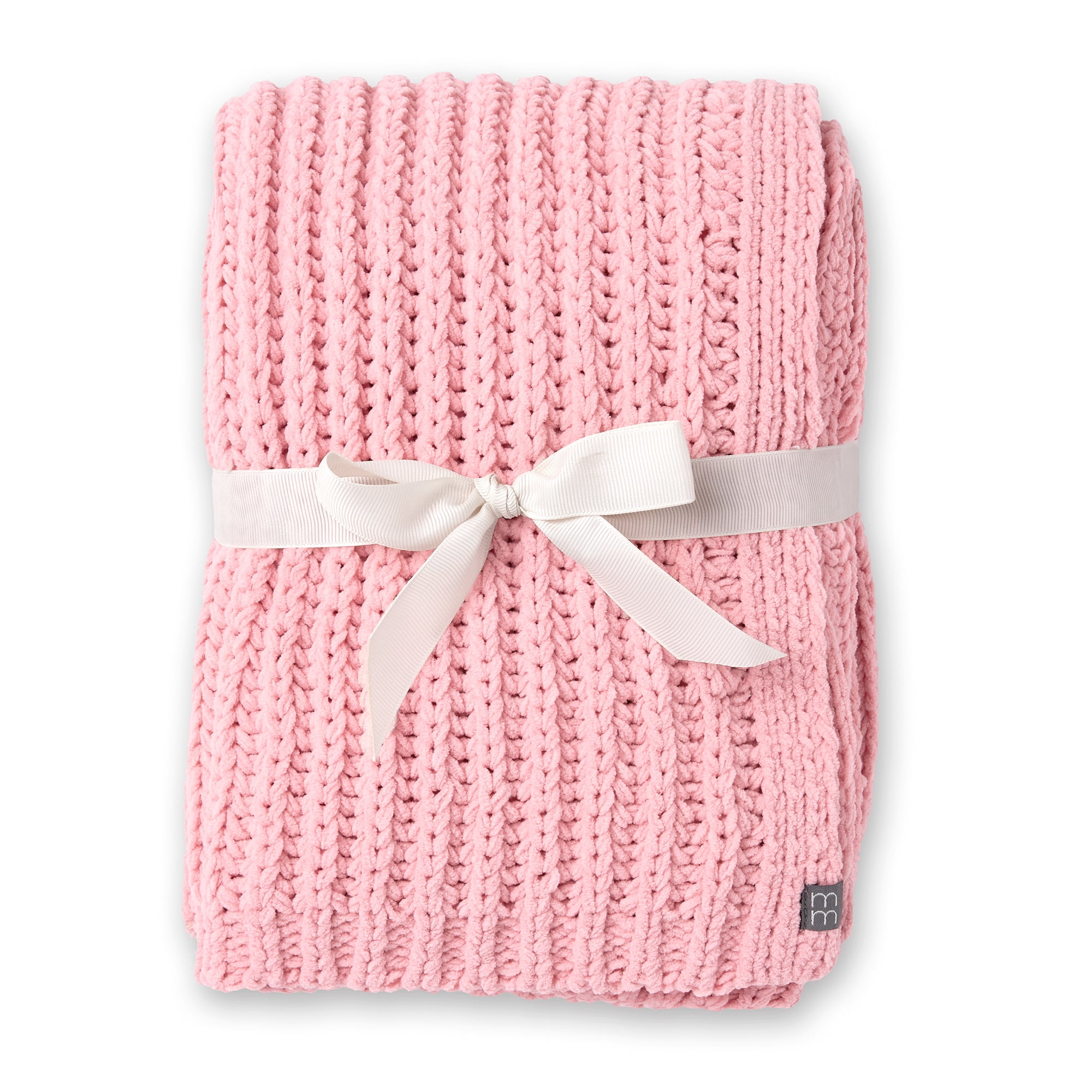 Modern Moments by Gerber Baby Neutral Chenille Blanket, Silver Pink, One Size