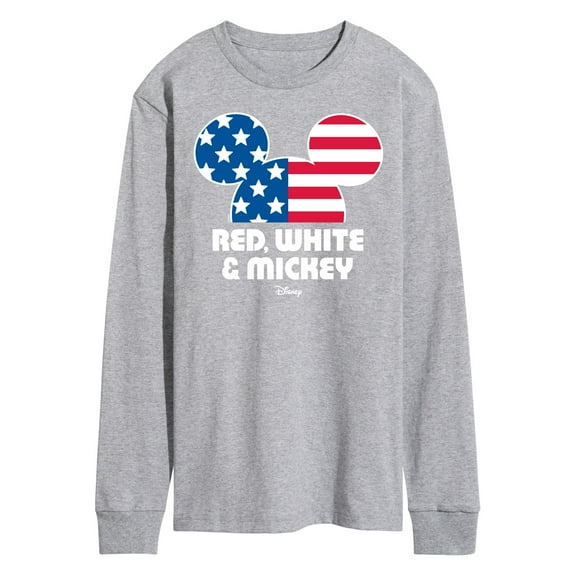 Disney - Americana - Red White And Mickey - Men's Long Sleeve T-Shirt