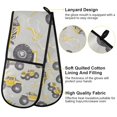 thumbnail image 2 of Yayeee Double Oven Mitt Kitchen Heat Resistant Baking 35" x7" Quilted Glove, Trucks Pattern, 2 of 6