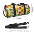 thumbnail image 4 of Gaeub Sunflower Cornflower Poppy Lightweight Travel Cylinder Bag Gym Tote Bag Sports Training Duffle Bag with Pockets and Straps, 4 of 8