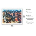 thumbnail image 2 of Grand Canyon Arizona - United Air Lines - Vintage Airline Travel Poster by Millard Sheets c.1951 - Bamboo Fine Art 290gsm Paper Print (Unframed) 24x32in, 2 of 4