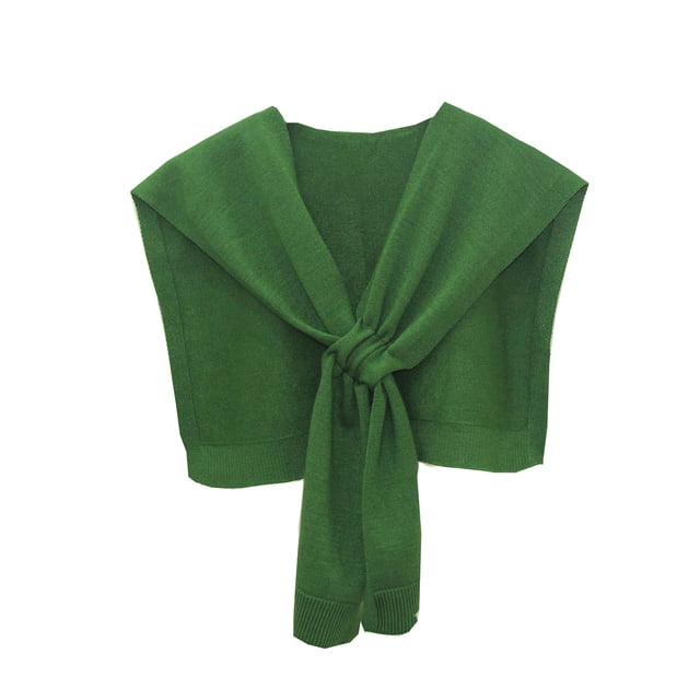 Hooded Cape for Women, Solid Color Knitted Beach Cover Shirt with Rope Tie, Lightweight Polyester-Spandex Blend, Versatile Outerwear for Spring Summer Fall Winter